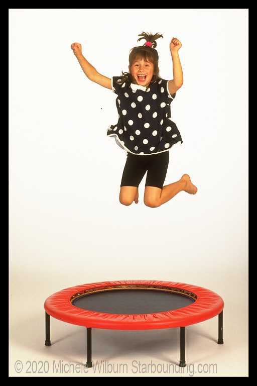 Mini trampoline workouts for children in Starbound mini trampoline book